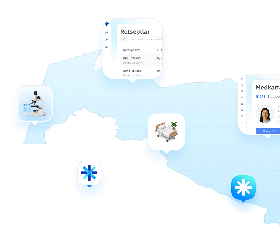 DMED medical information system interface for clinics